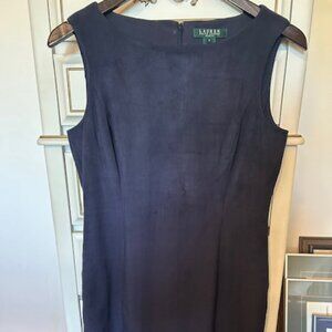 Blue suede Lauren Ralph Lauren dress in size 6